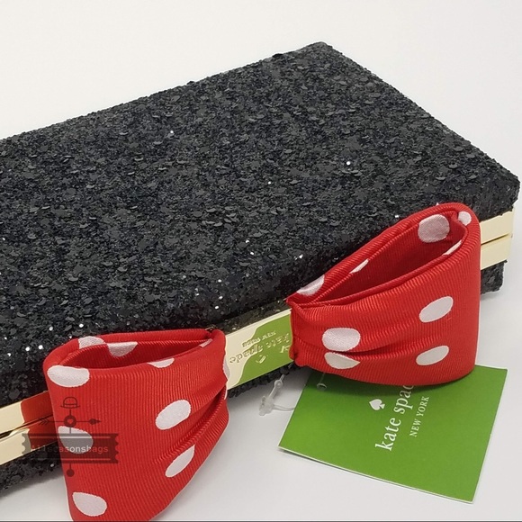 Kate spade Minnie Mouse bow clasp crossbody black - Picture 6 of 8